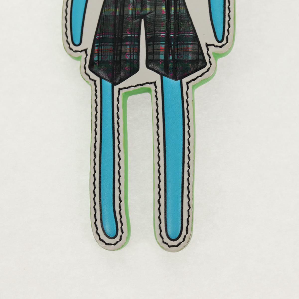 LOUIS VUITTON Porte Cles LV Rabbit Key Ring Leather Blue MP2917 LV Auth 128528M