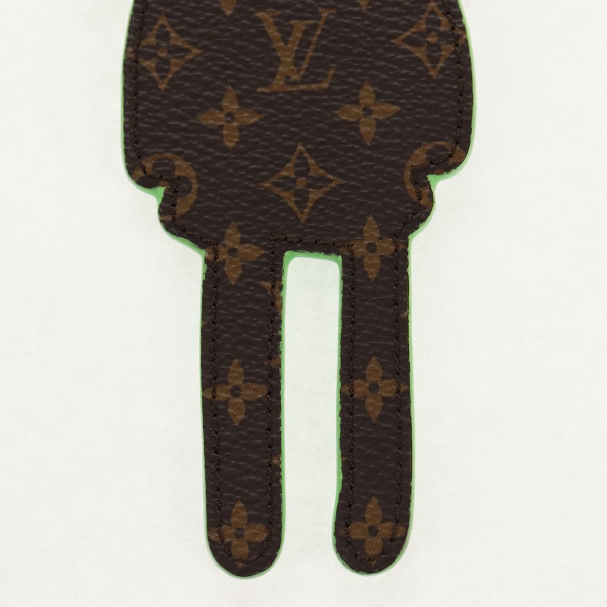 LOUIS VUITTON Porte Cles LV Rabbit Key Ring Leather Blue MP2917 LV Auth 128528M