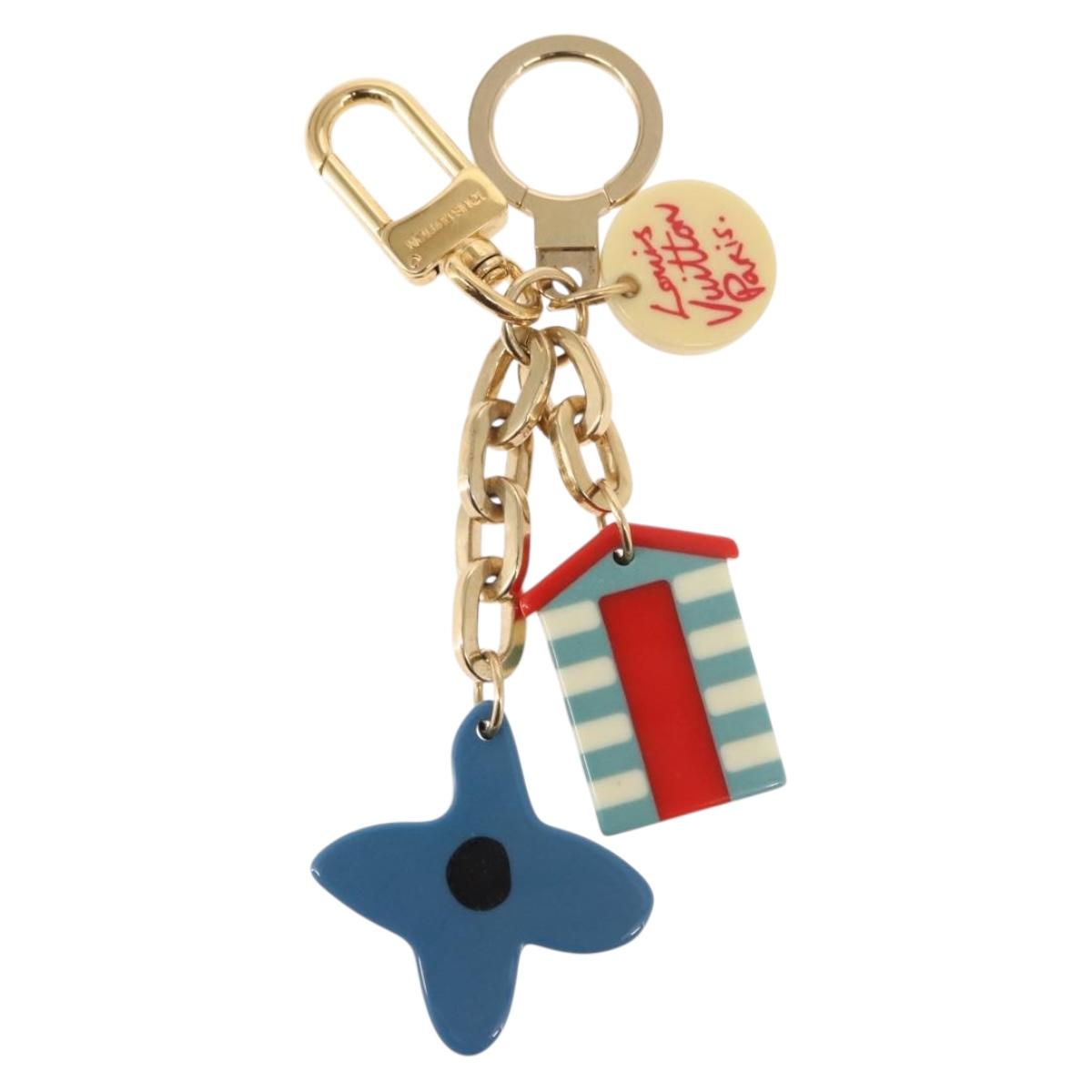 LOUIS VUITTON Porte Cles Aior Beach Key Holder metal Gold M66265 LV Auth 128530