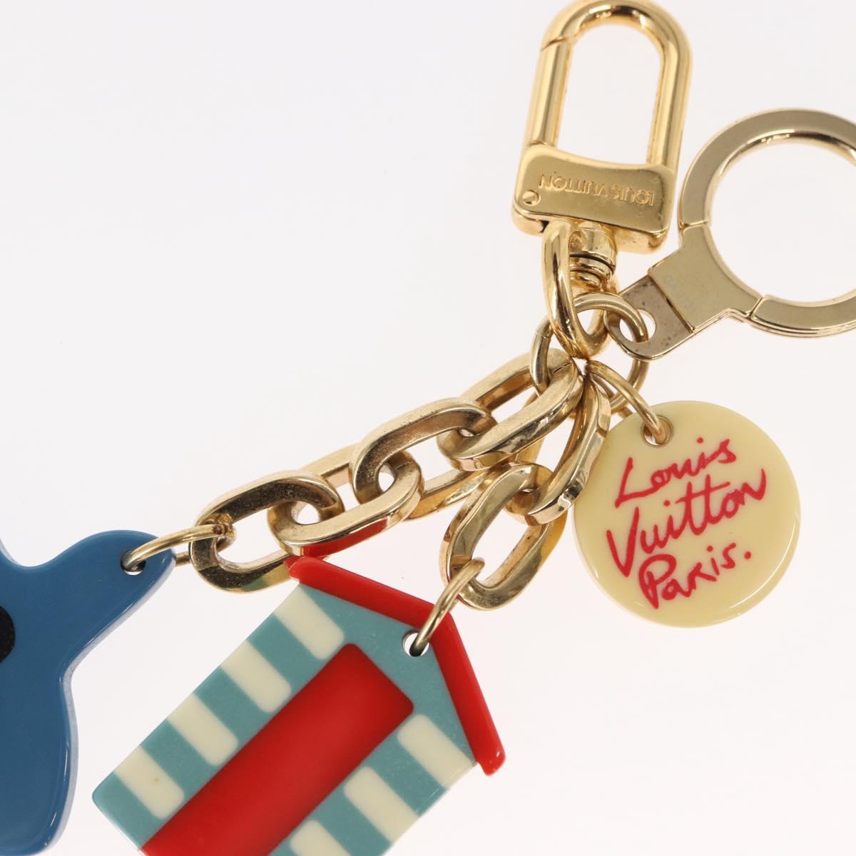 LOUIS VUITTON Porte Cles Aior Beach Key Holder metal Gold M66265 LV Auth 128530