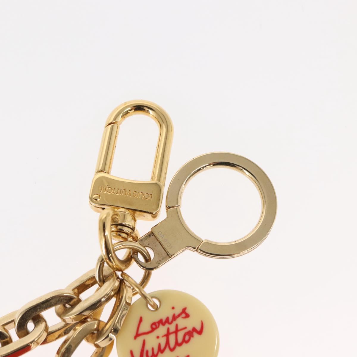 LOUIS VUITTON Porte Cles Aior Beach Key Holder metal Gold M66265 LV Auth 128530