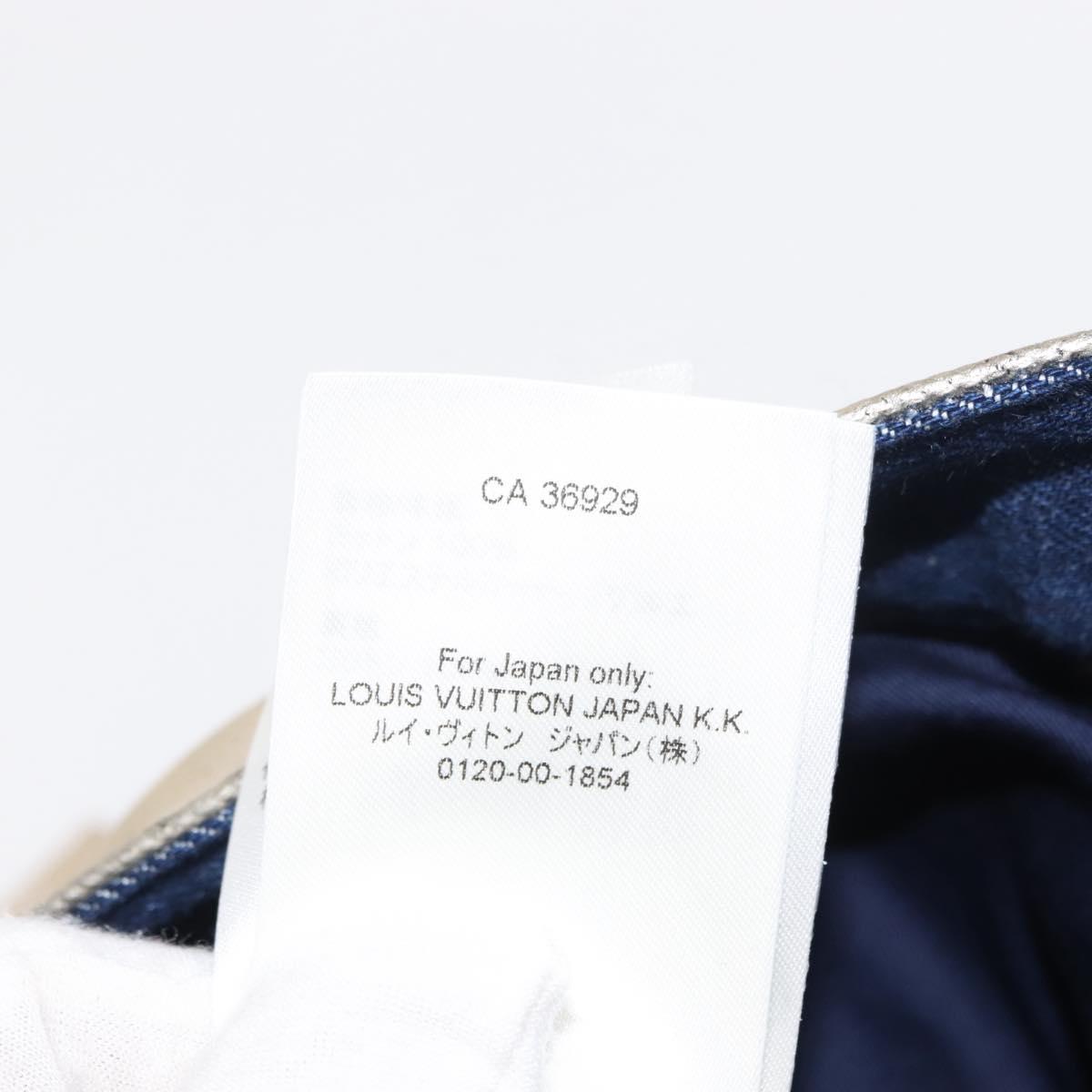 LOUIS VUITTON jeans Pants Coated Denim Gold LV Auth 128537