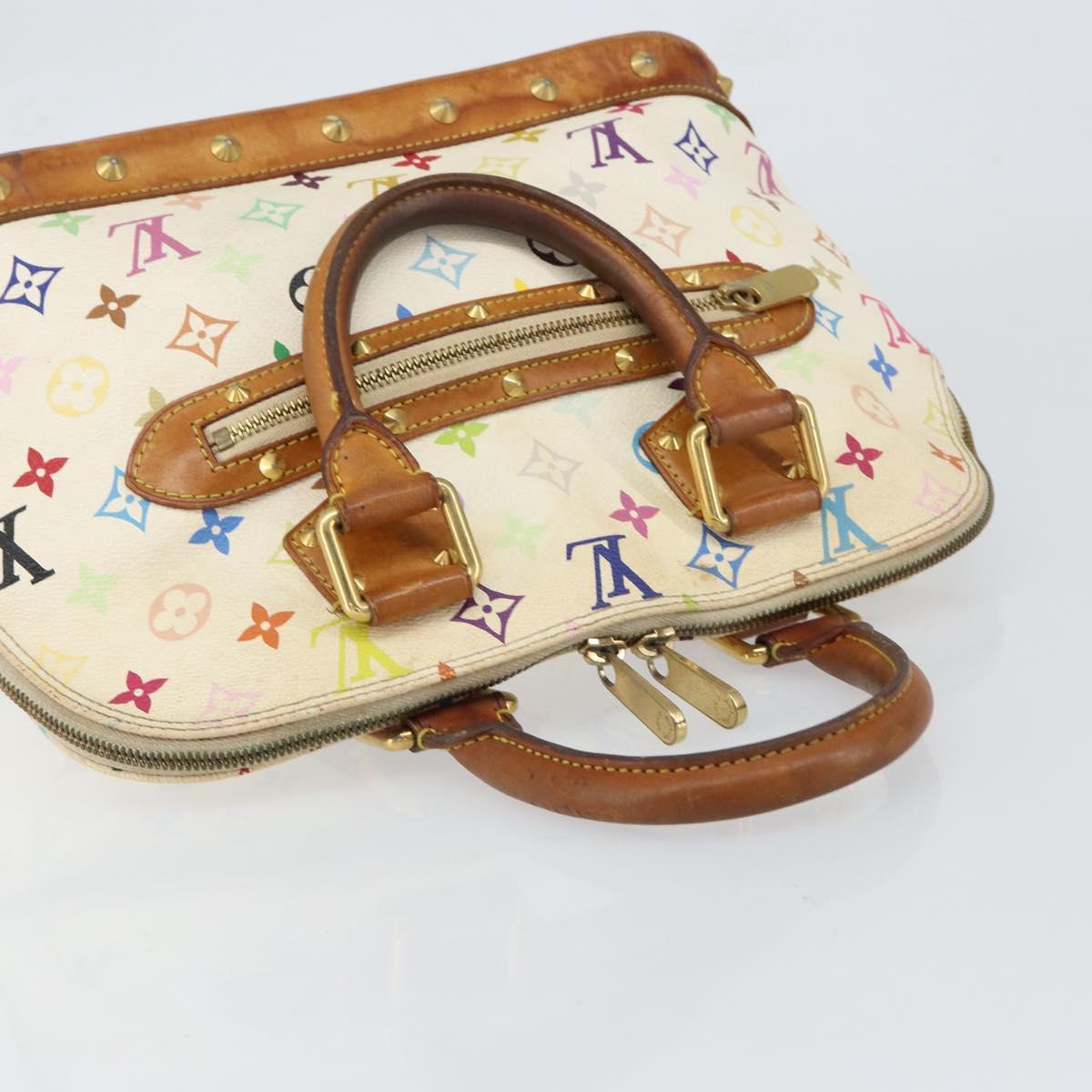 LOUIS VUITTON Monogram Multicolor Alma Hand Bag White M92647 LV Auth 128538