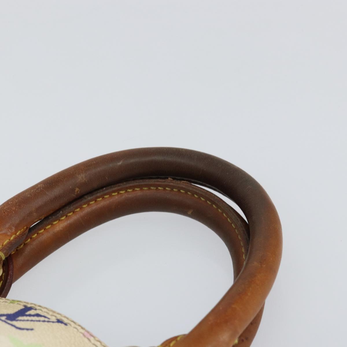 LOUIS VUITTON Monogram Multicolor Alma Hand Bag White M92647 LV Auth 128538