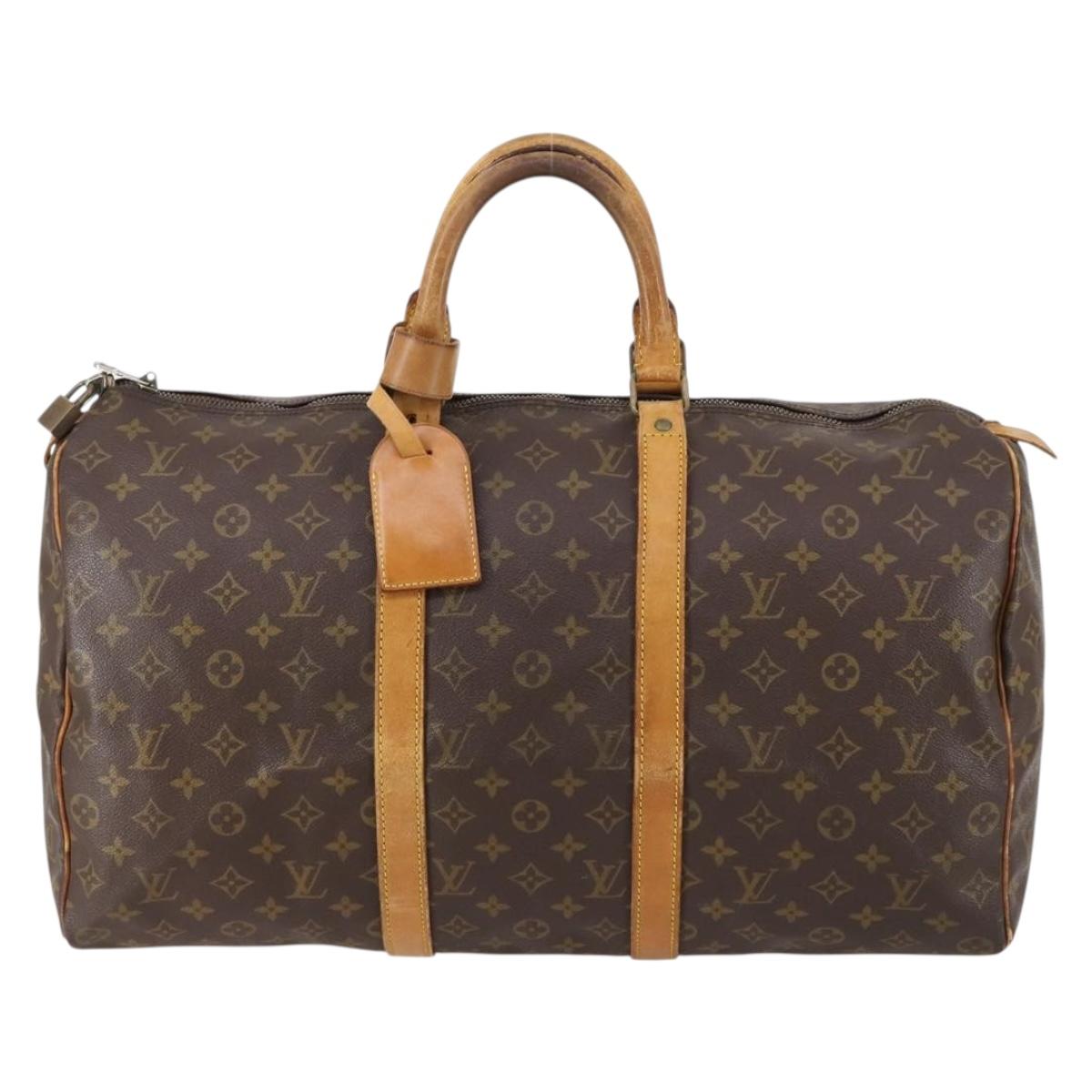 LOUIS VUITTON Monogram Keepall 50 Boston Bag M41426 LV Auth 128539