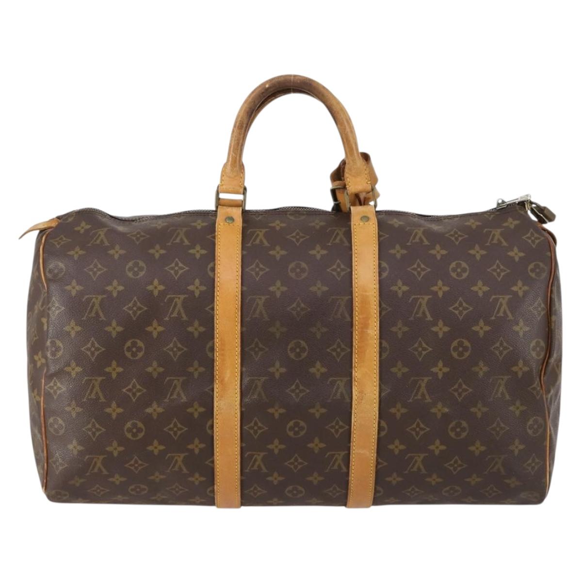 LOUIS VUITTON Monogram Keepall 50 Boston Bag M41426 LV Auth 128539