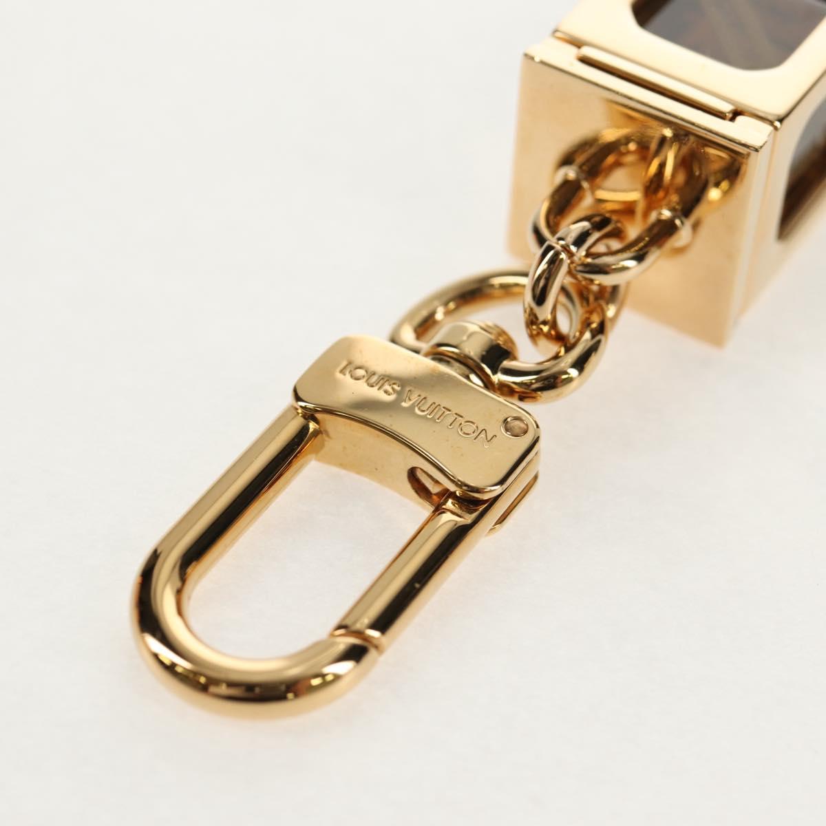 LOUIS VUITTON Key Holder Dice Bag Charm metal Brown MP2072 LV Auth 128540M