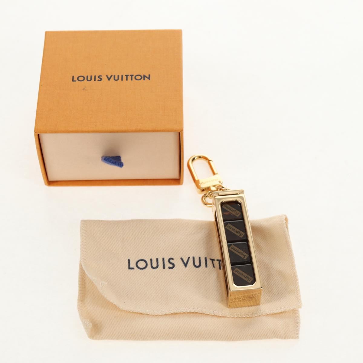 LOUIS VUITTON Key Holder Dice Bag Charm metal Brown MP2072 LV Auth 128540M