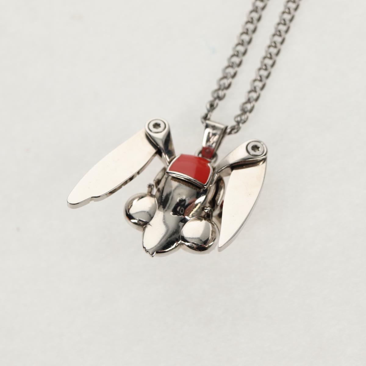 LOUIS VUITTON Necklace LV Collier Rabbit Necklace metal Silver LV Auth 128541SM