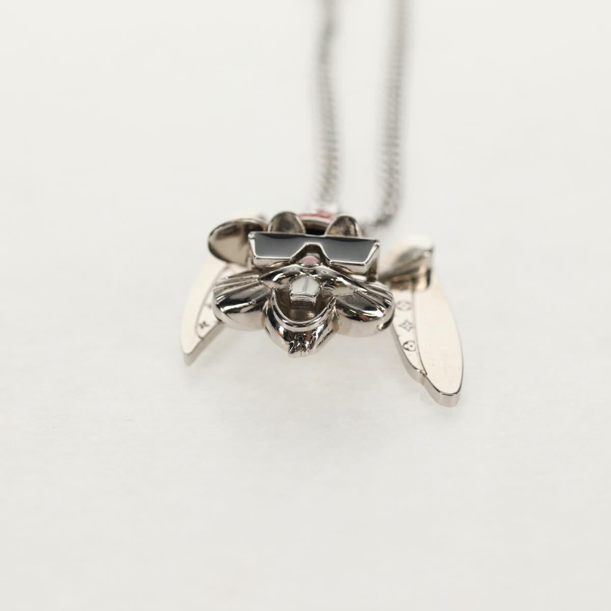 LOUIS VUITTON Necklace LV Collier Rabbit Necklace metal Silver LV Auth 128541M