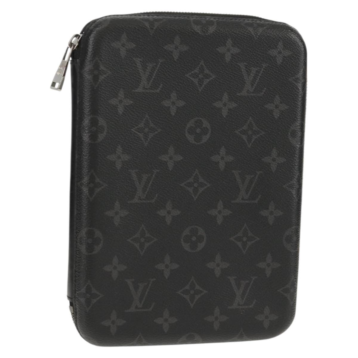 LOUIS VUITTON Monogram Eclipse iPad cover box iPad Case M61870 LV Auth 128544M