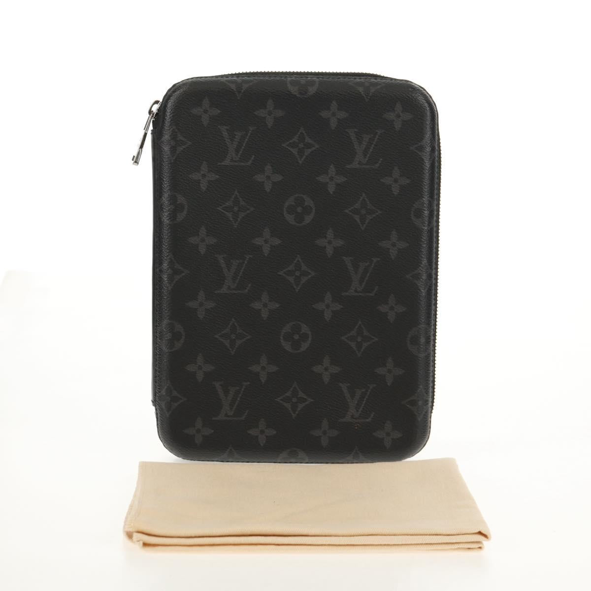 LOUIS VUITTON Monogram Eclipse iPad cover box iPad Case M61870 LV Auth 128544M