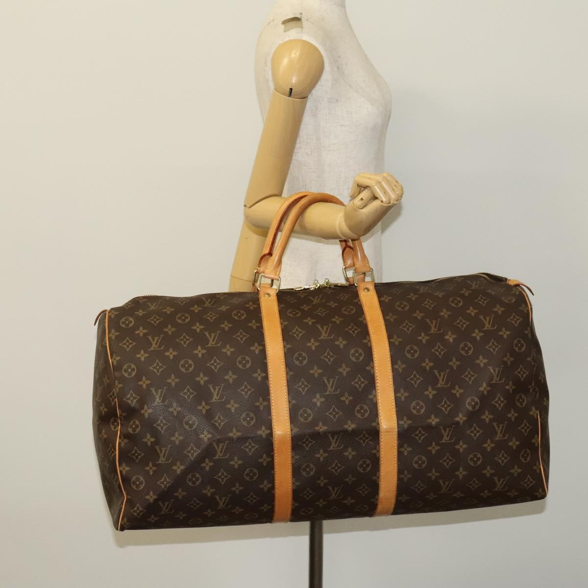 LOUIS VUITTON Monogram Keepall 60 Boston Bag M41422 LV Auth 128617