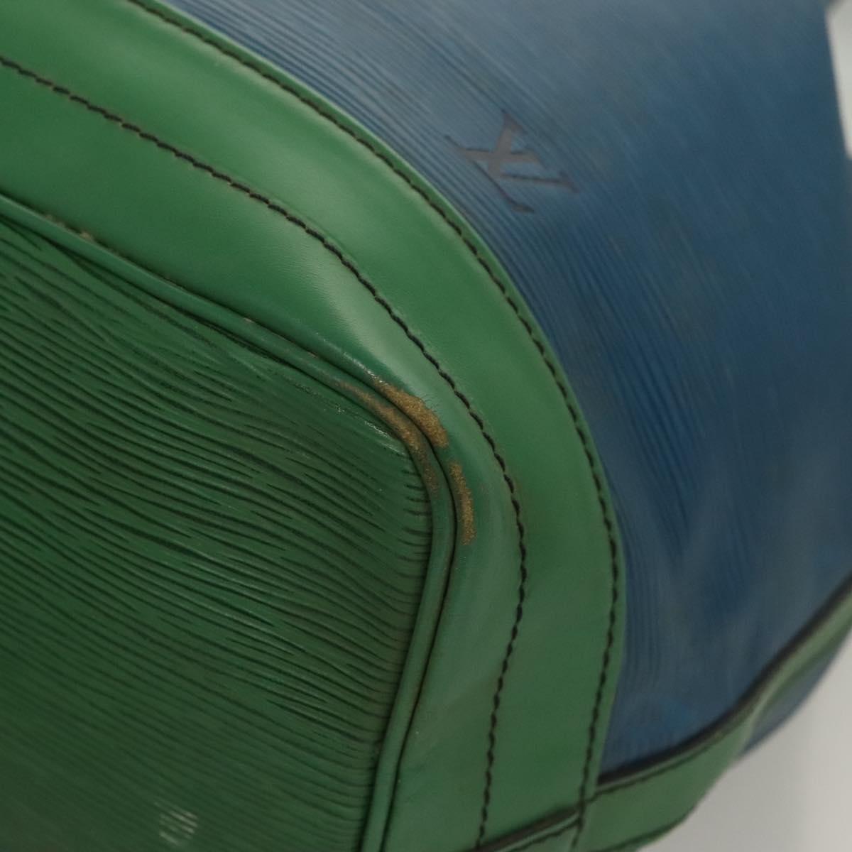 LOUIS VUITTON Epi Noe Shoulder Bag Bicolor Green Blue M44044 LV Auth 128621