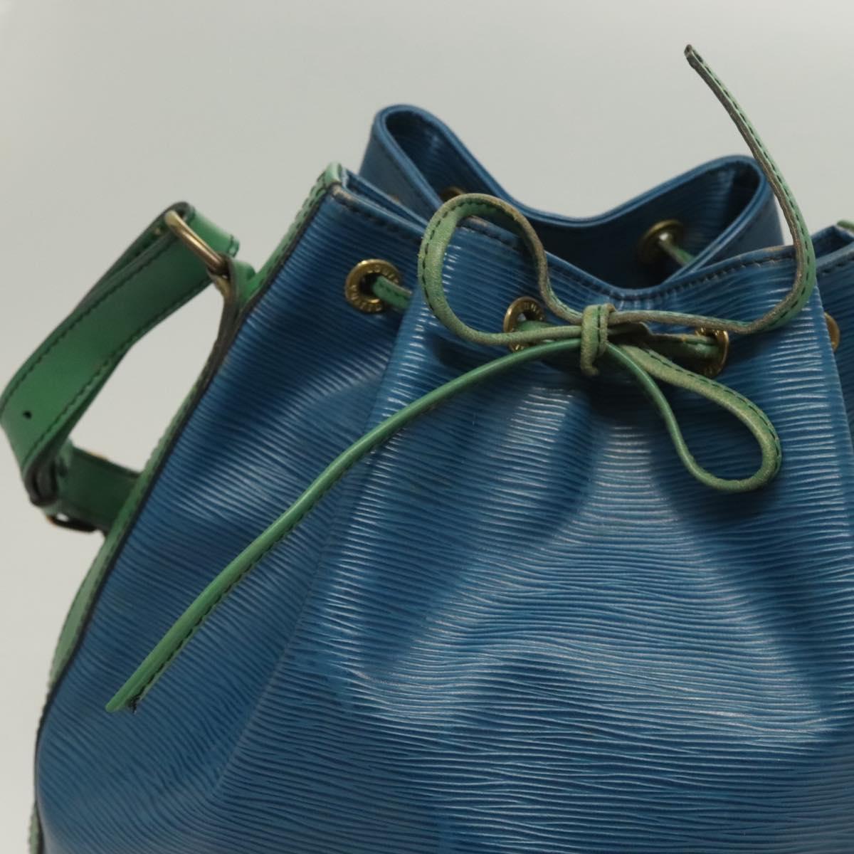 LOUIS VUITTON Epi Noe Shoulder Bag Bicolor Green Blue M44044 LV Auth 128621