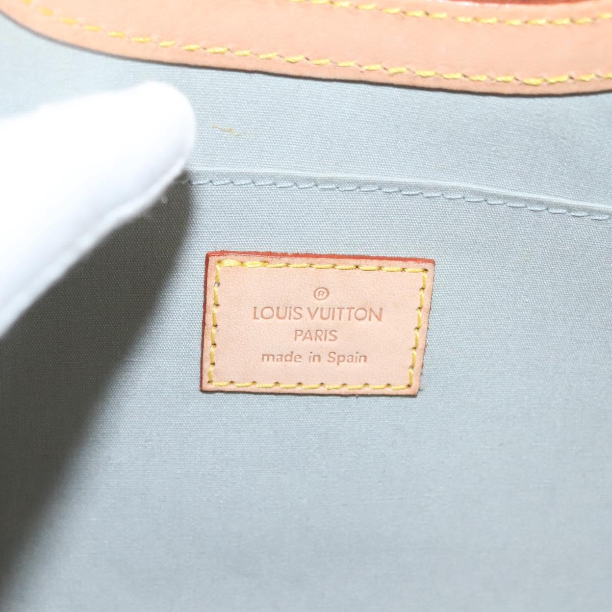 LOUIS VUITTON Monogram Vernis Roxbury Drive Hand Bag Perle M91374 LV Auth 128630