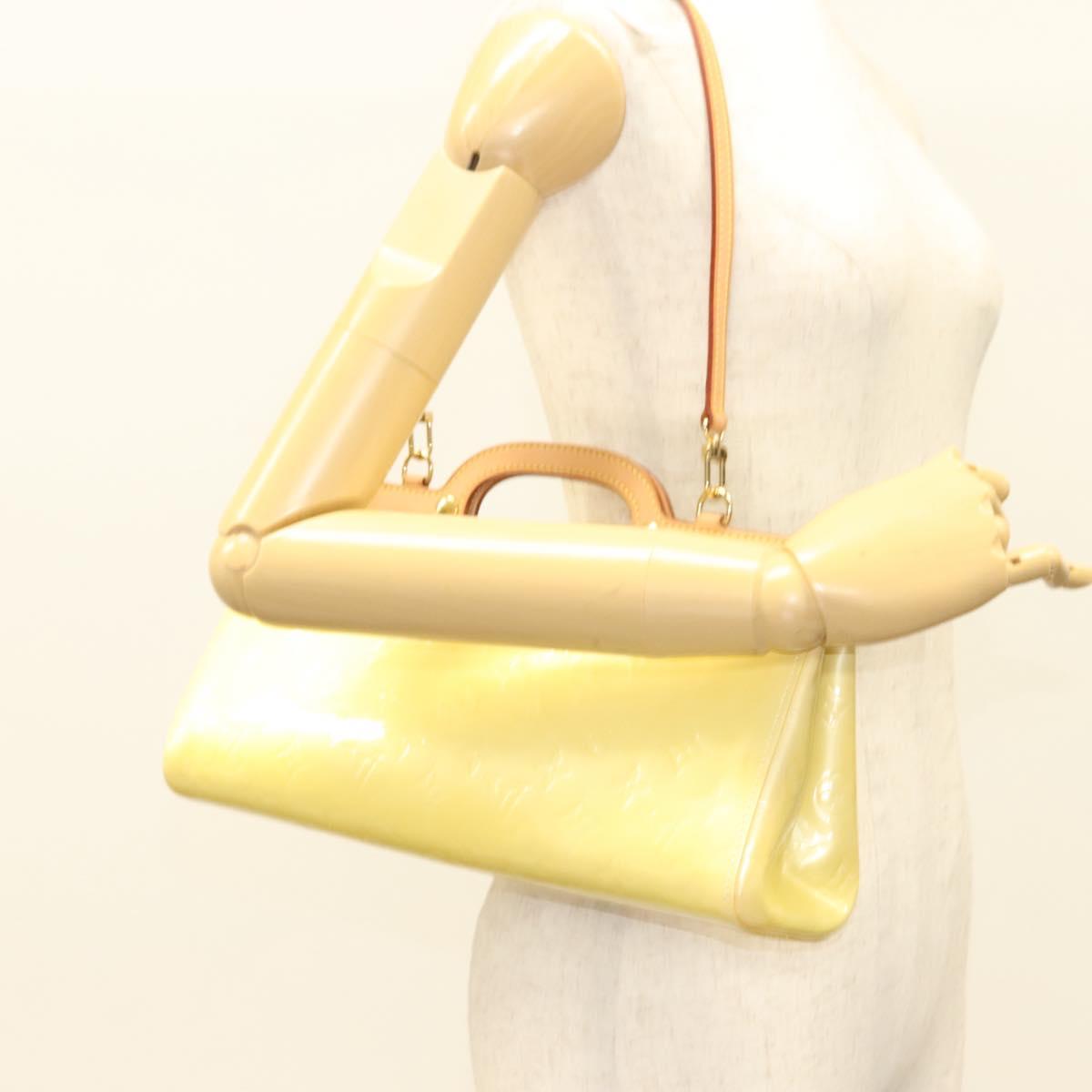 LOUIS VUITTON Monogram Vernis Roxbury Drive Hand Bag Perle M91374 LV Auth 128630