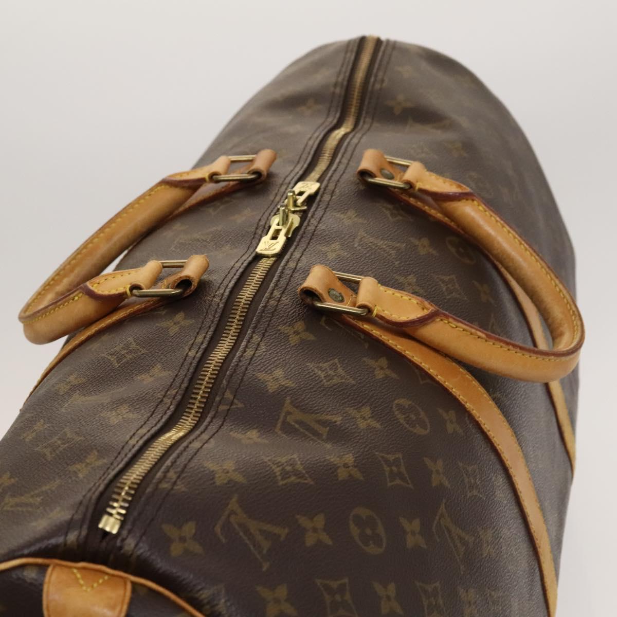 LOUIS VUITTON Monogram Keepall 55 Boston Bag M41424 LV Auth 128652