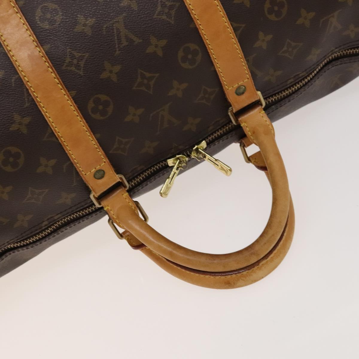 LOUIS VUITTON Monogram Keepall 55 Boston Bag M41424 LV Auth 128652