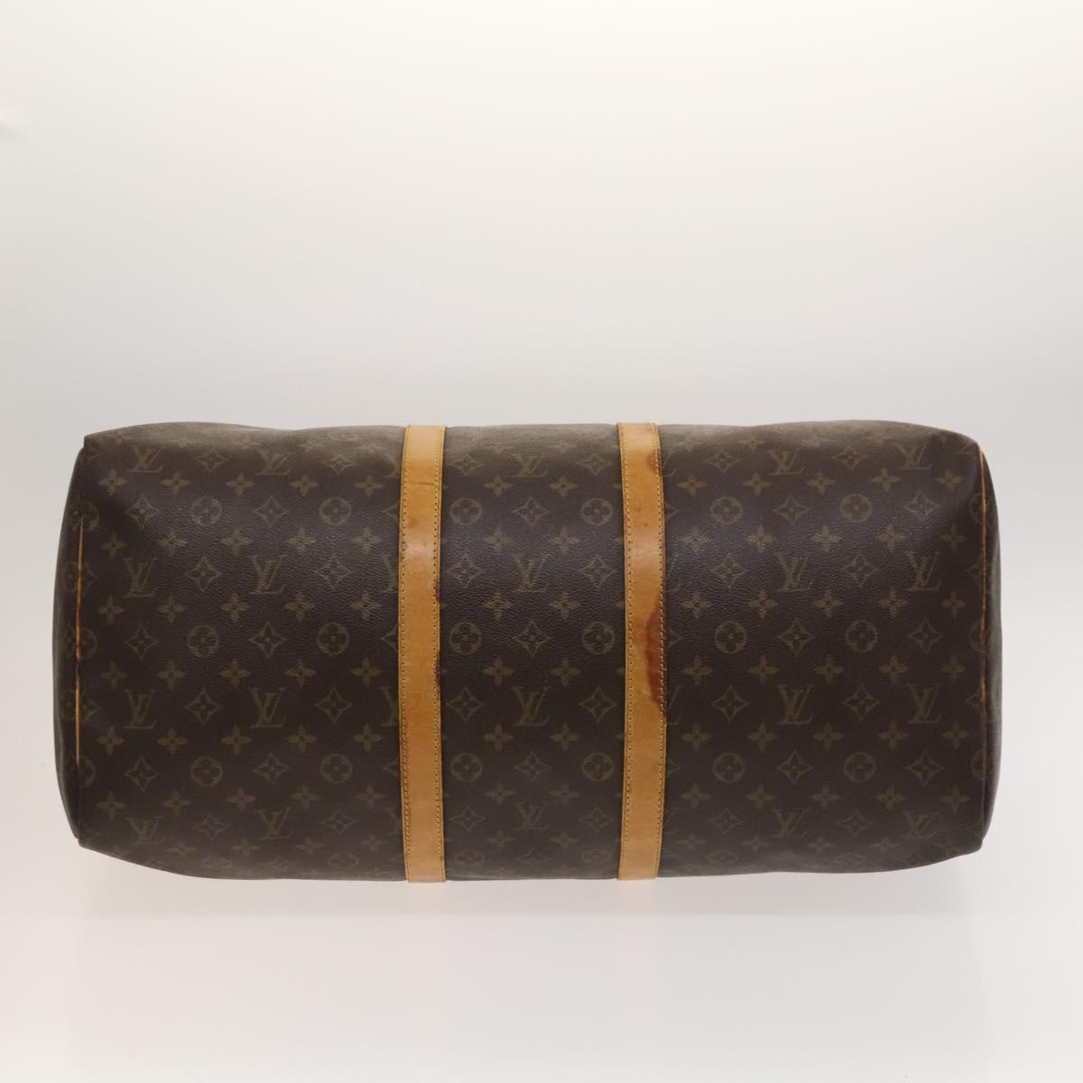 LOUIS VUITTON Monogram Keepall 55 Boston Bag M41424 LV Auth 128652
