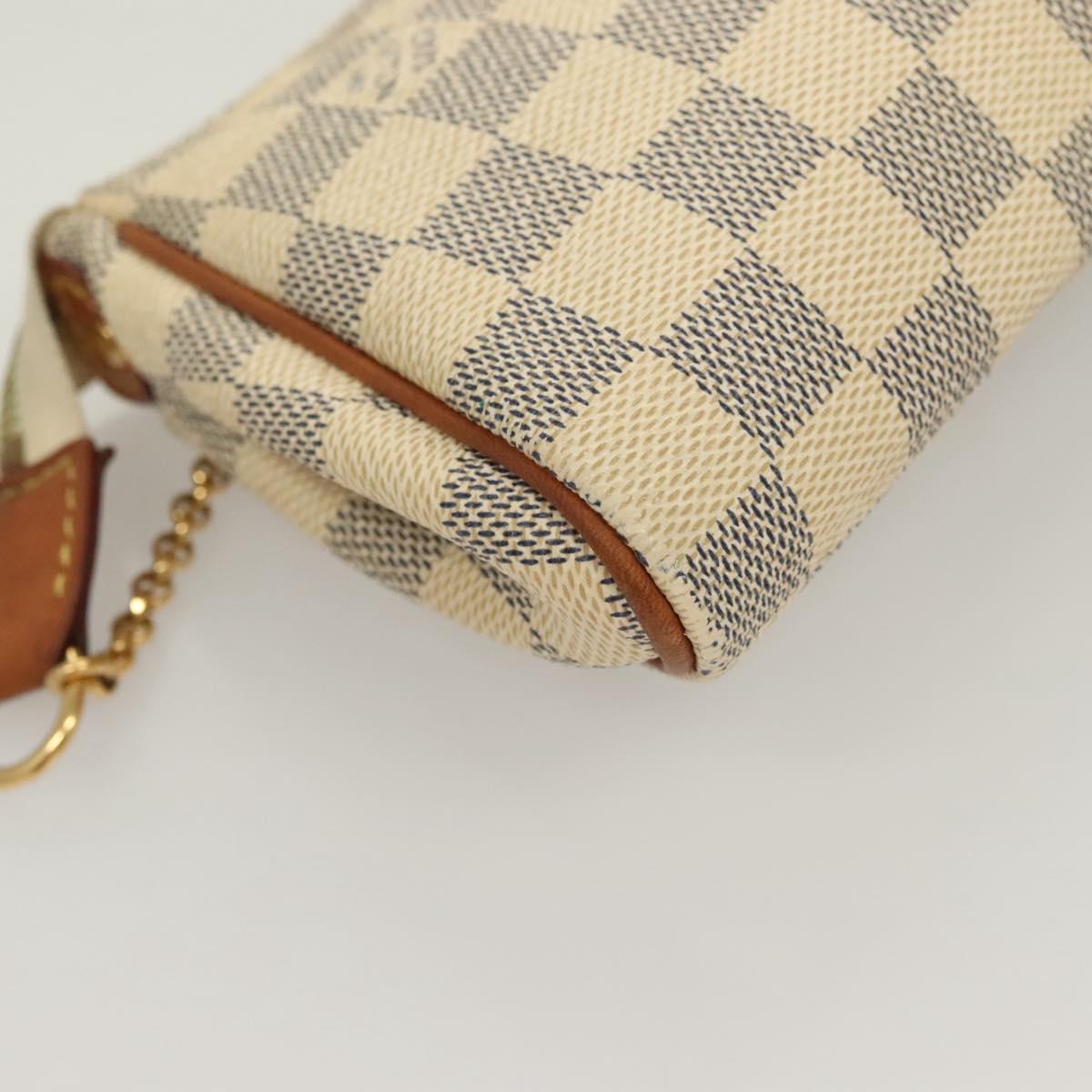 LOUIS VUITTON Damier Azur Eva Shoulder Bag 2way N55214 LV Auth 128674