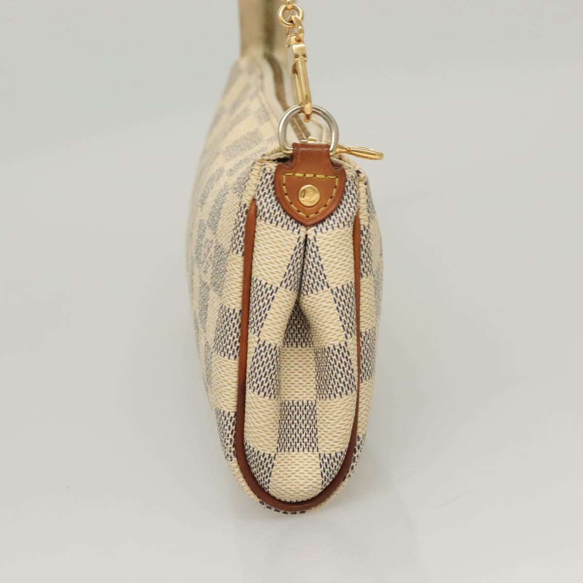 LOUIS VUITTON Damier Azur Eva Shoulder Bag 2way N55214 LV Auth 128674