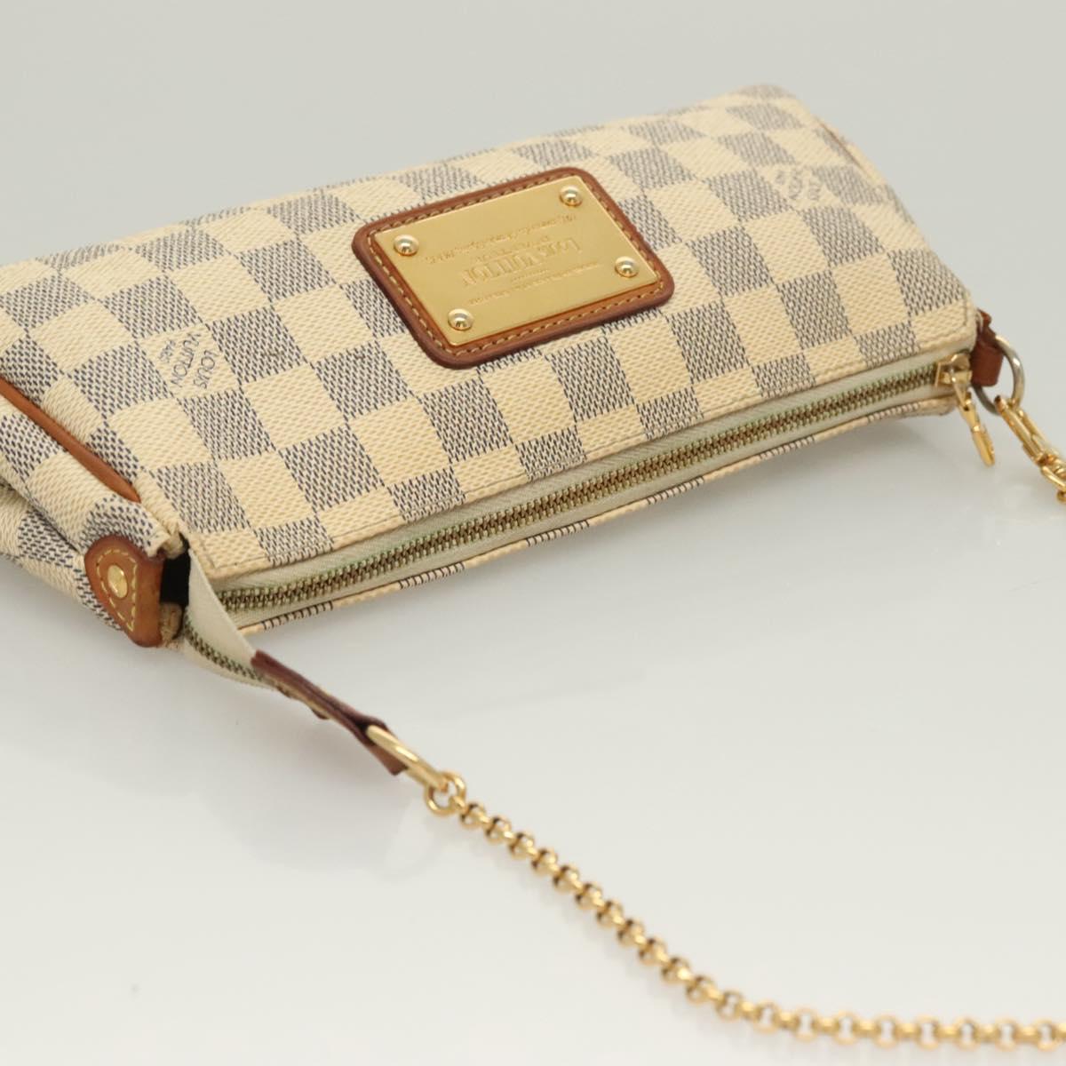 LOUIS VUITTON Damier Azur Eva Shoulder Bag 2way N55214 LV Auth 128674