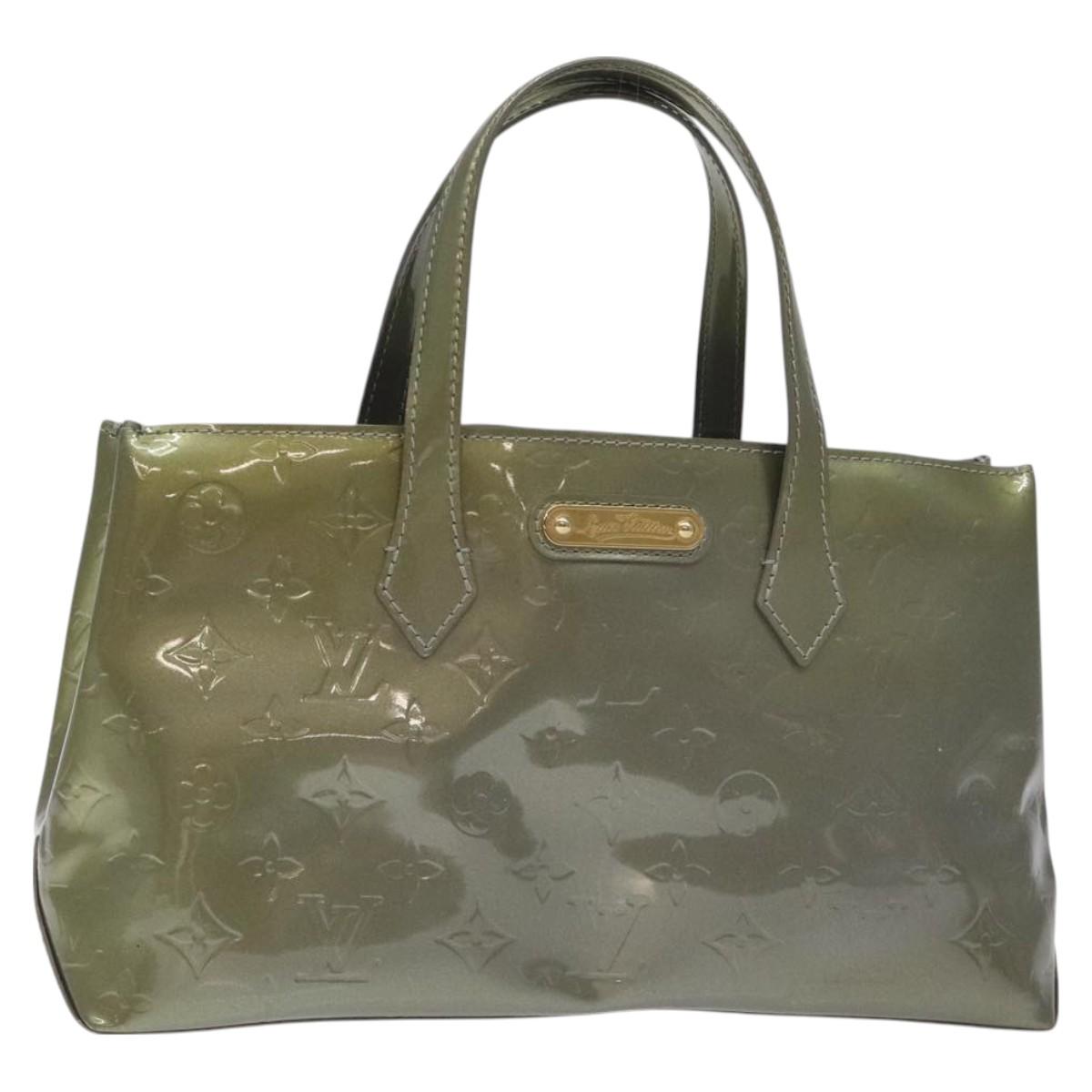 LOUIS VUITTON Monogram Vernis Wilshire PM Bag Gris Art Deco M91627 Auth 128675