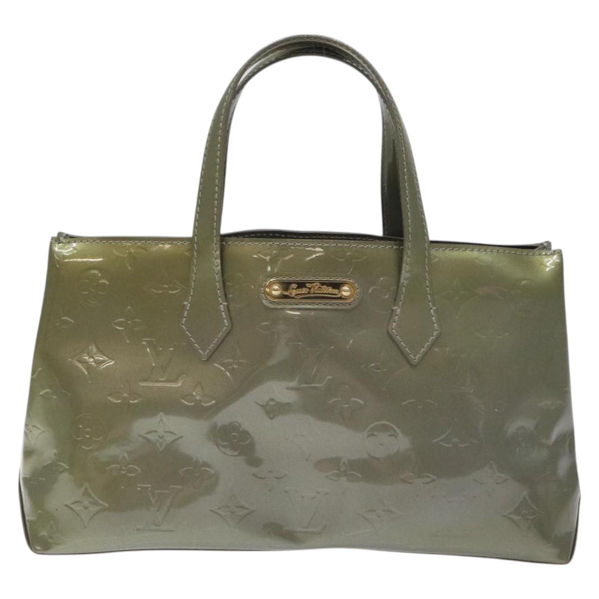 LOUIS VUITTON Monogram Vernis Wilshire PM Bag Gris Art Deco M91627 Auth 128675