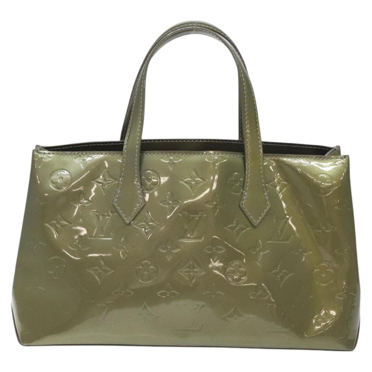 LOUIS VUITTON Monogram Vernis Wilshire PM Bag Gris Art Deco M91627 Auth 128675