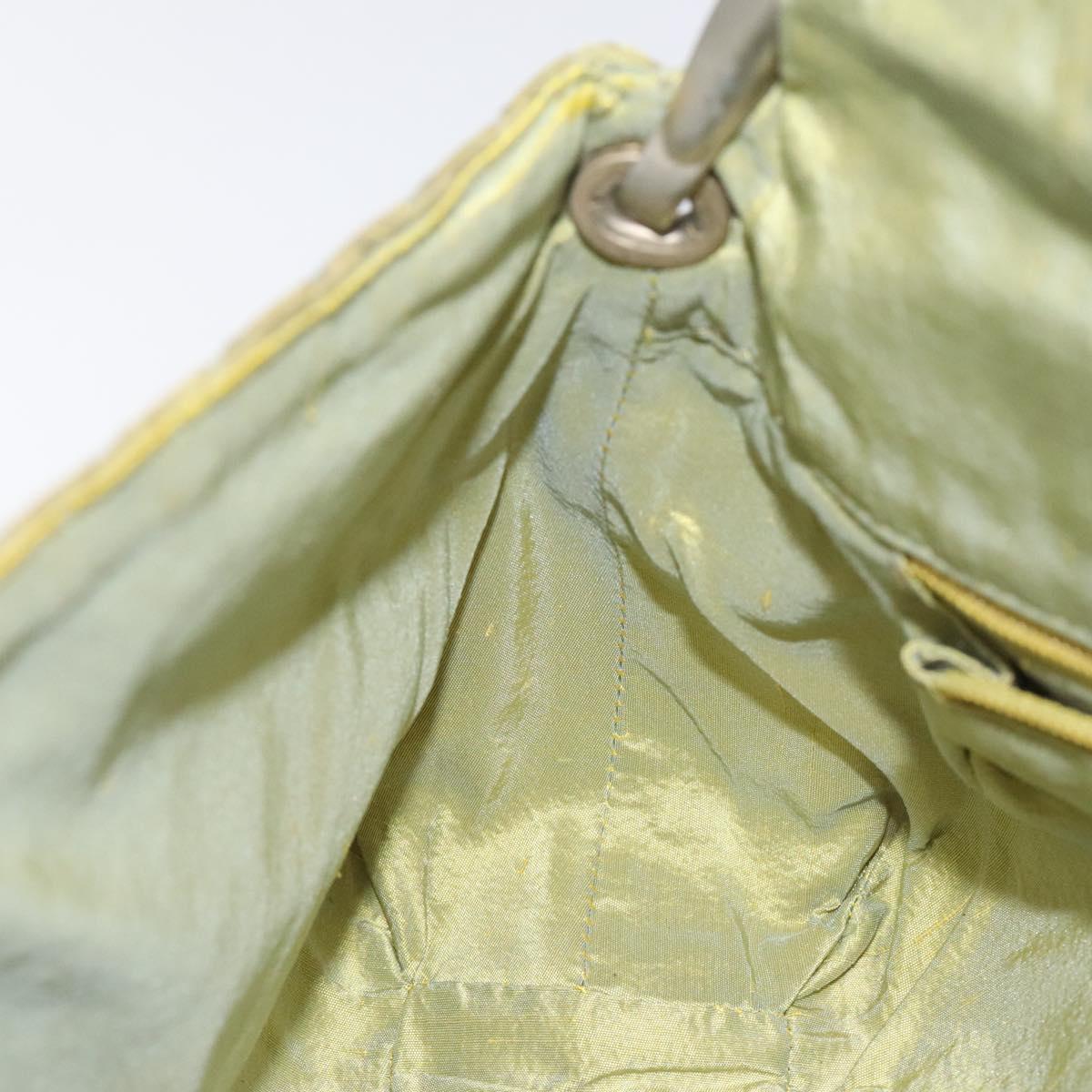 BOTTEGA VENETA INTRECCIATO Shoulder Bag Nylon Green Auth 128679