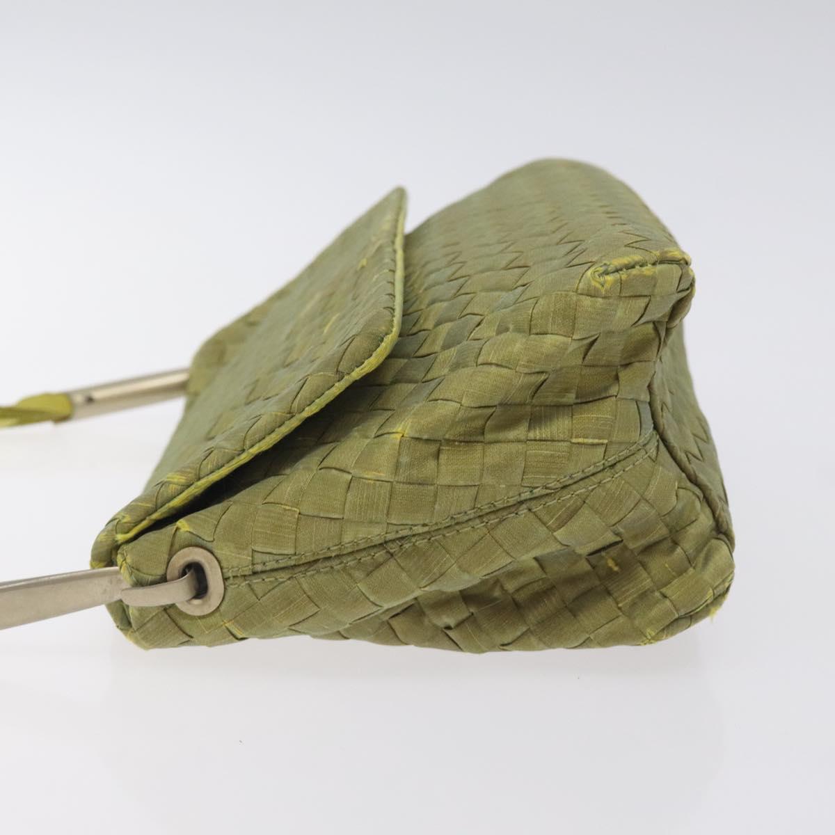 BOTTEGA VENETA INTRECCIATO Shoulder Bag Nylon Green Auth 128679