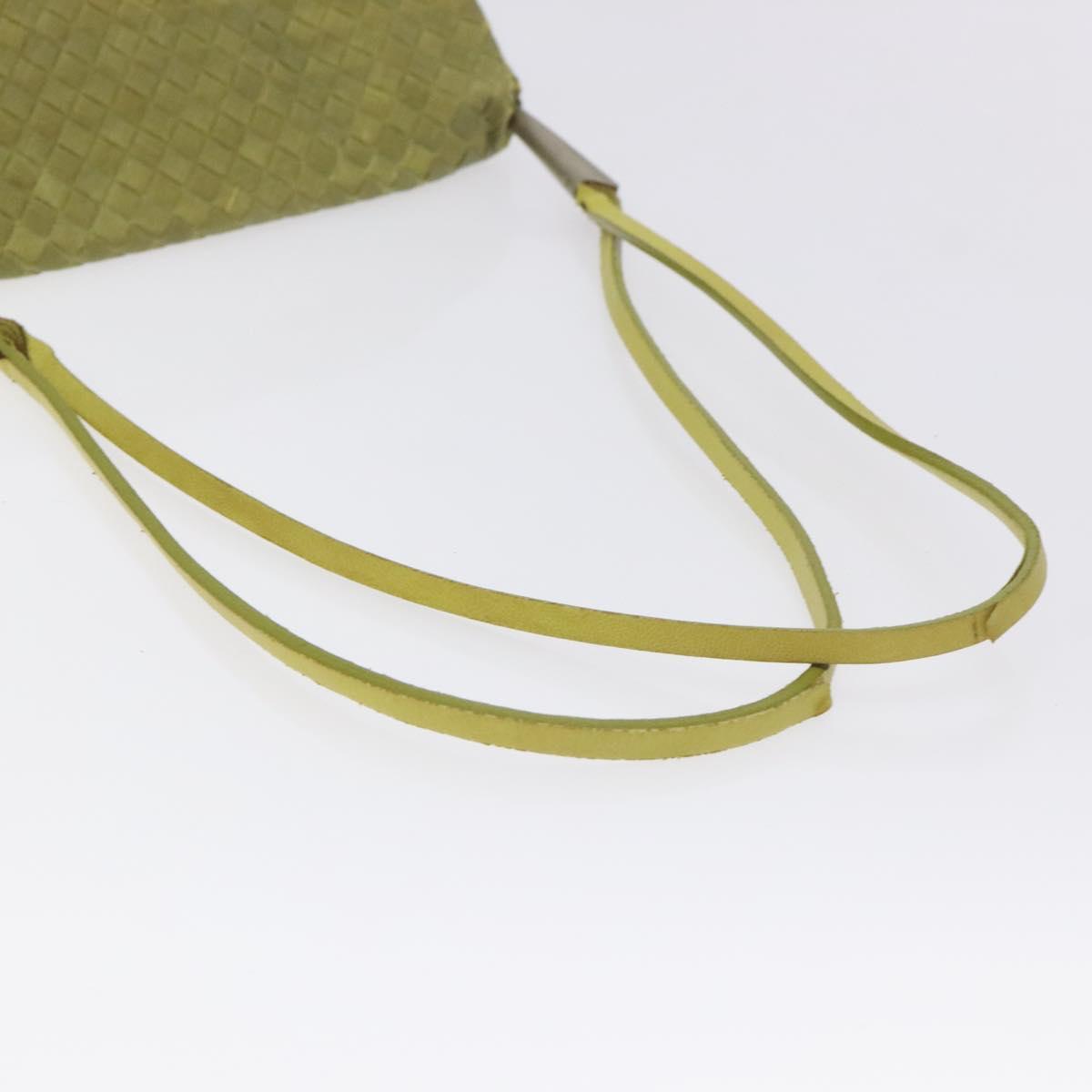 BOTTEGA VENETA INTRECCIATO Shoulder Bag Nylon Green Auth 128679