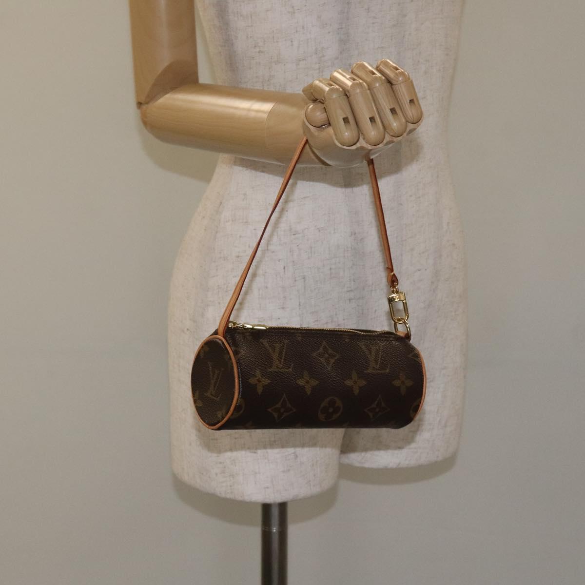 LOUIS VUITTON Monogram Papillon Pouch LV Auth 128697