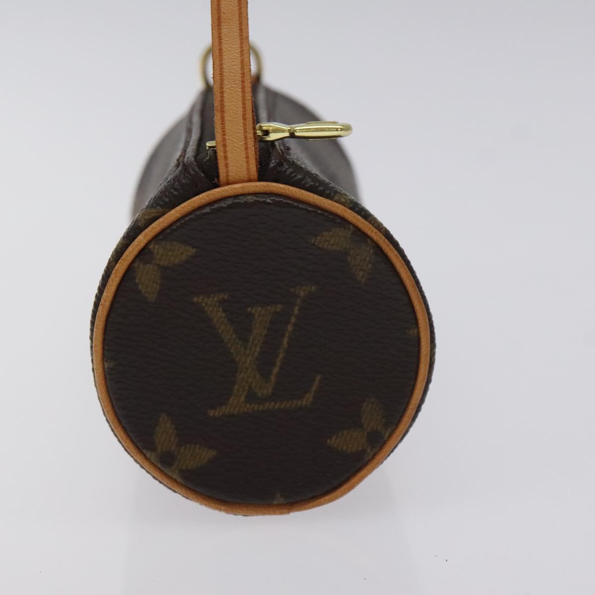 LOUIS VUITTON Monogram Papillon Pouch LV Auth 128697