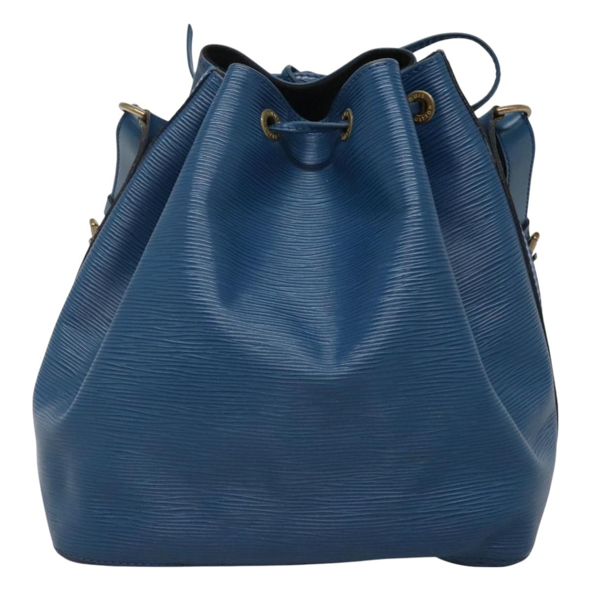 LOUIS VUITTON Epi Petit Noe Shoulder Bag Blue M44105 LV Auth 128706