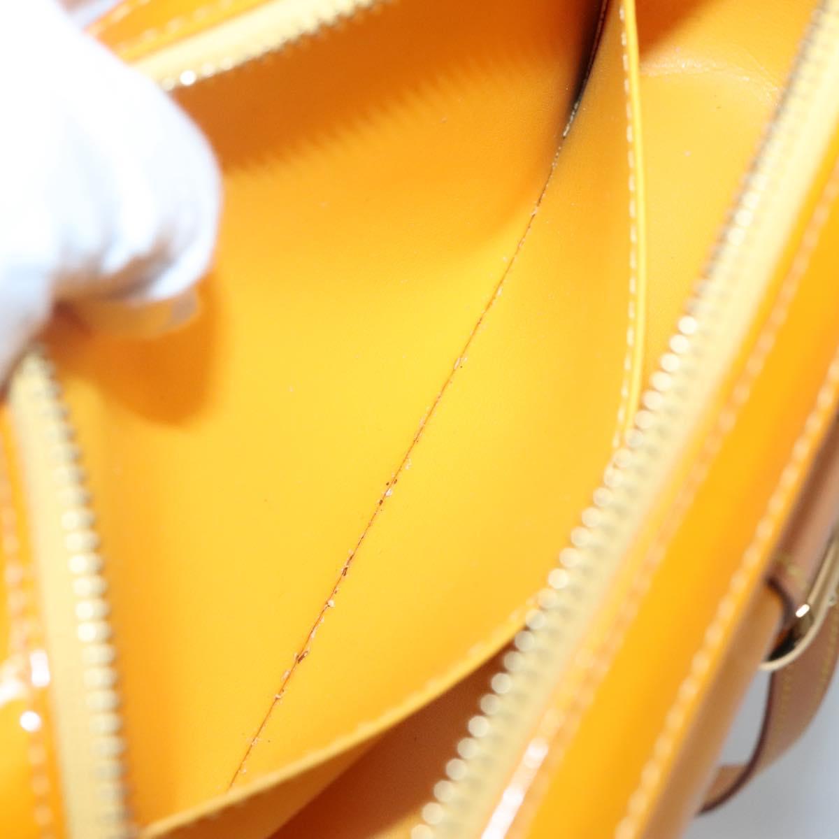LOUIS VUITTON Monogram Vernis Christy MM Shoulder Bag Jaune M91108 Auth 128709