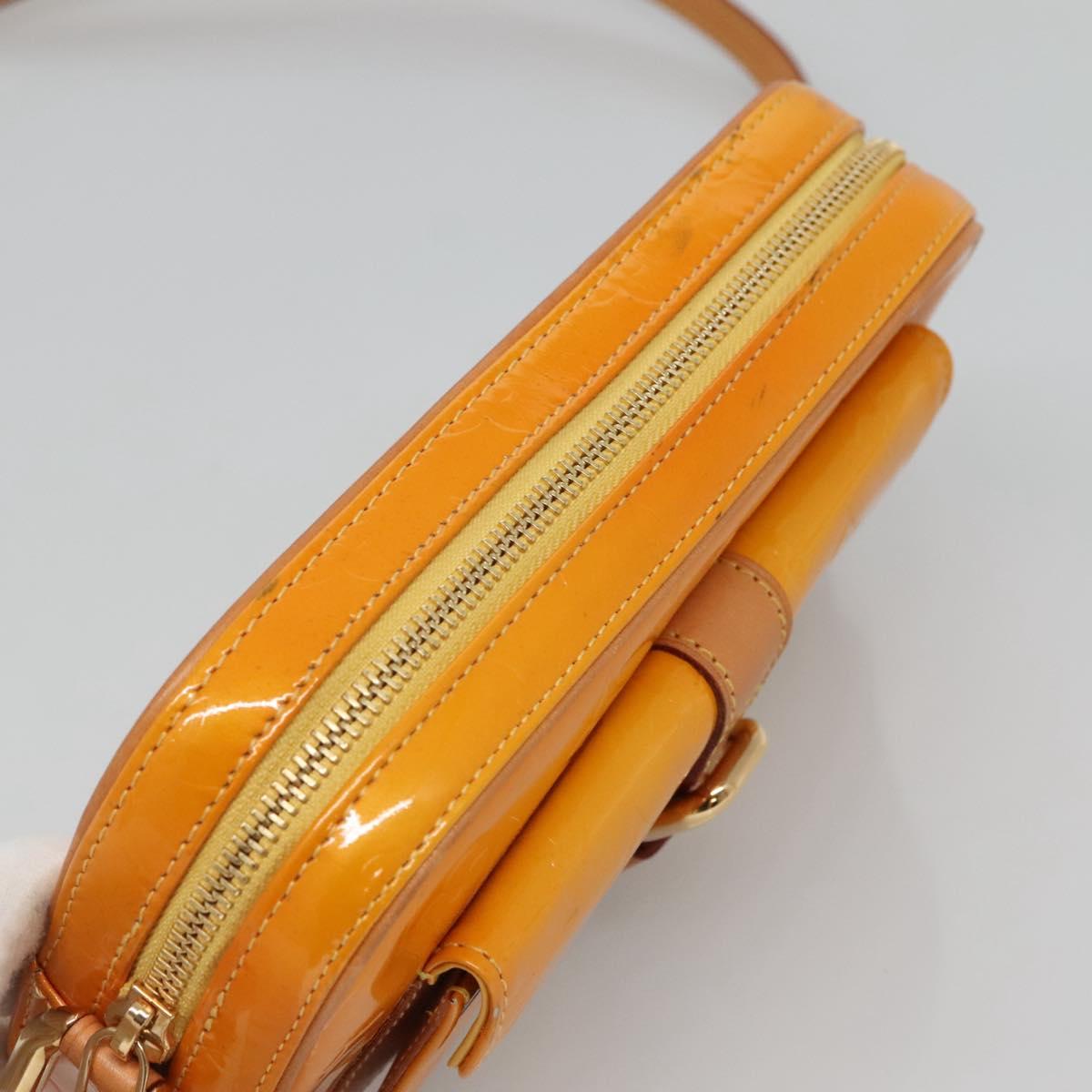 LOUIS VUITTON Monogram Vernis Christy MM Shoulder Bag Jaune M91108 Auth 128709