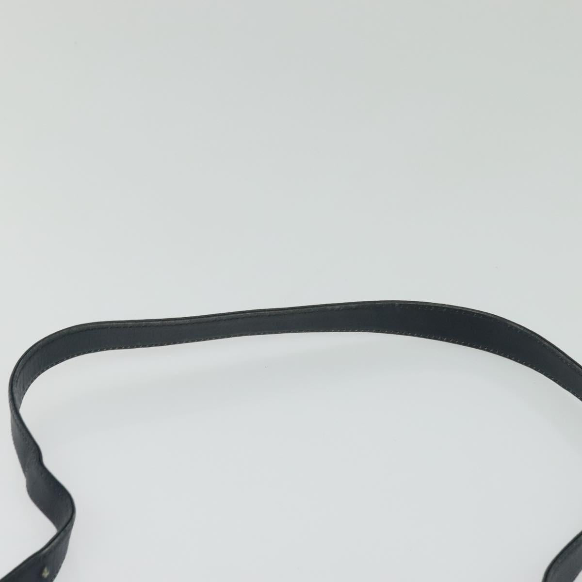 CELINE C Sulky Shoulder Bag Canvas Navy Gold Auth 128714