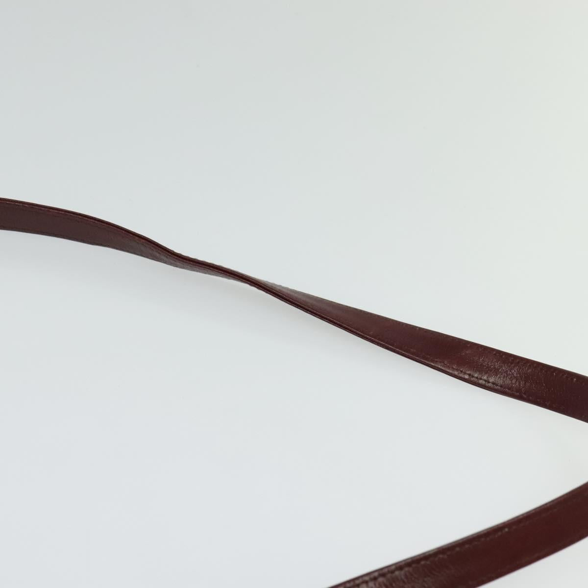 Christian Dior Trotter Canvas Shoulder Bag Red Gold Auth 128717