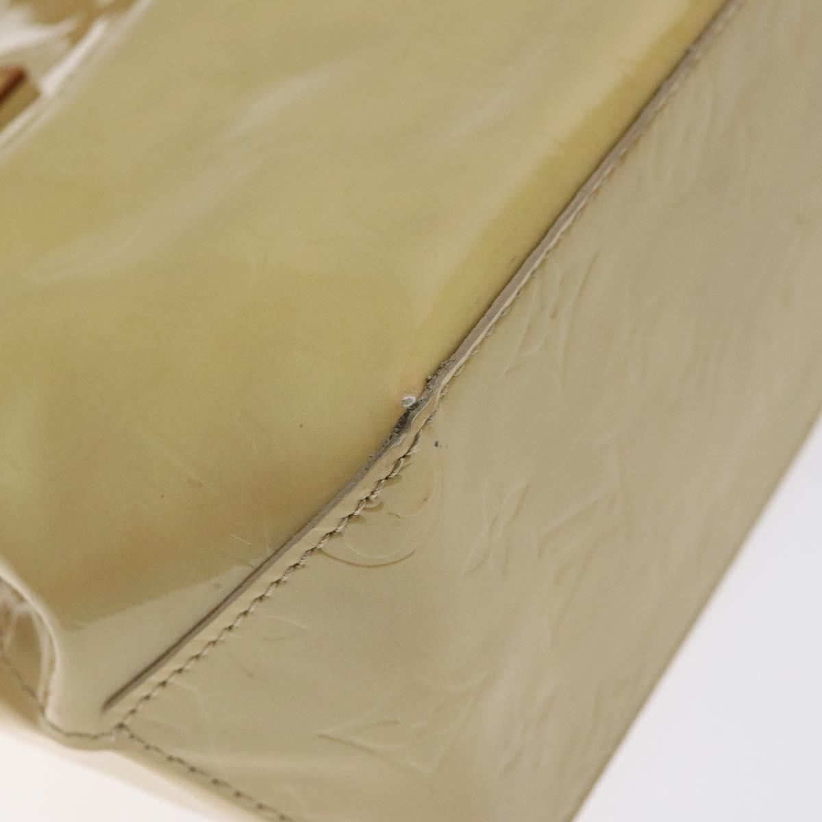 LOUIS VUITTON Monogram Vernis Reade PM Hand Bag Beige M91334 LV Auth 128731