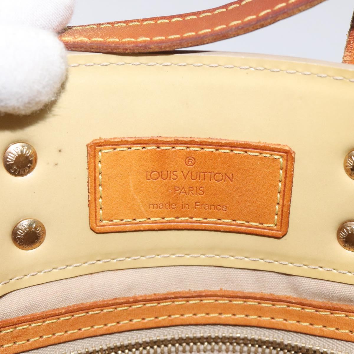 LOUIS VUITTON Monogram Vernis Reade PM Hand Bag Beige M91334 LV Auth 128731