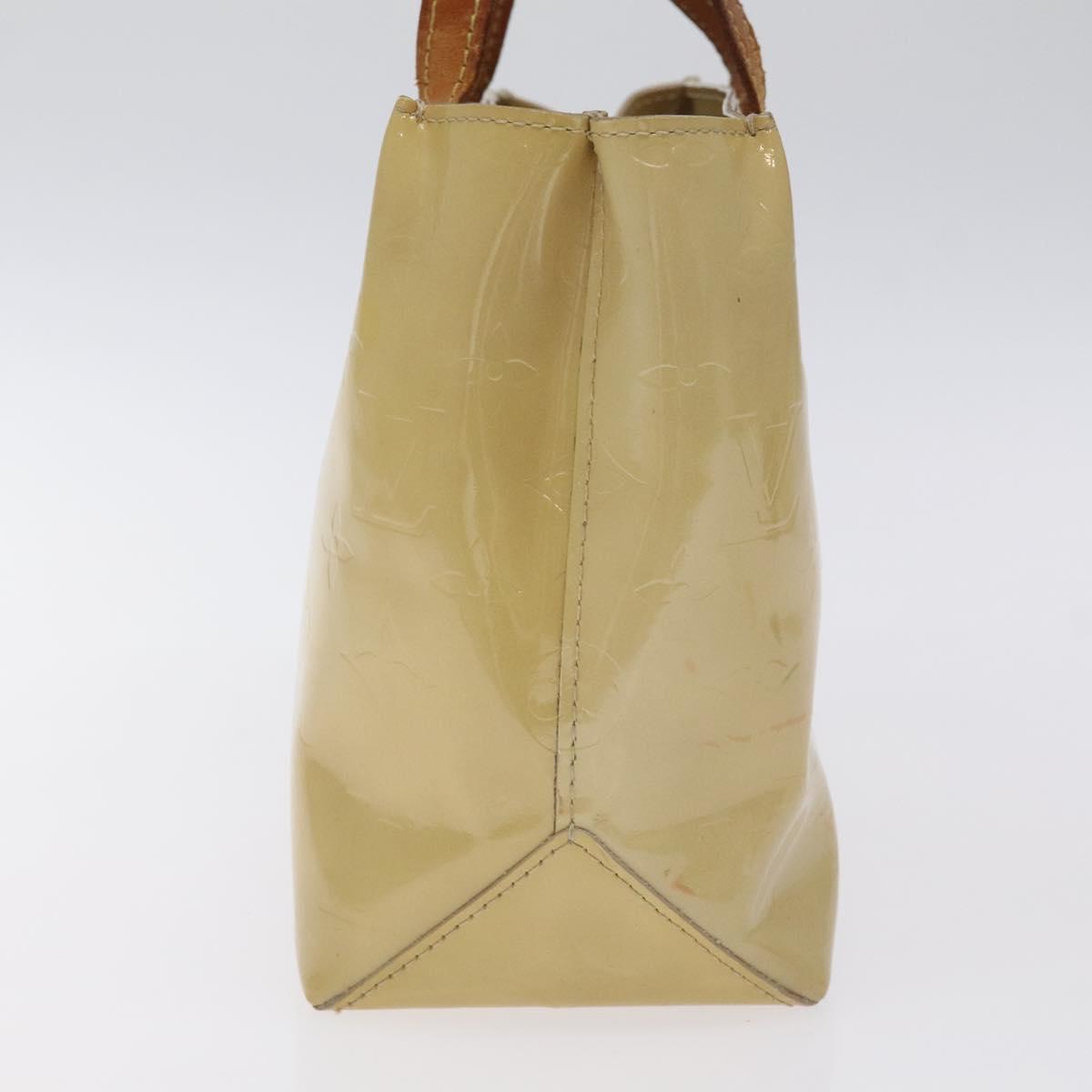 LOUIS VUITTON Monogram Vernis Reade PM Hand Bag Beige M91334 LV Auth 128731