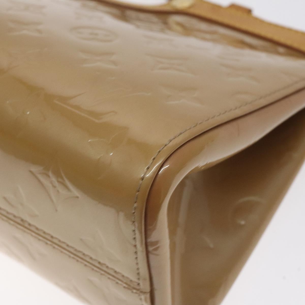 LOUIS VUITTON Monogram Vernis Roxbury Drive Hand Bag Noisette M91372 Auth 128732