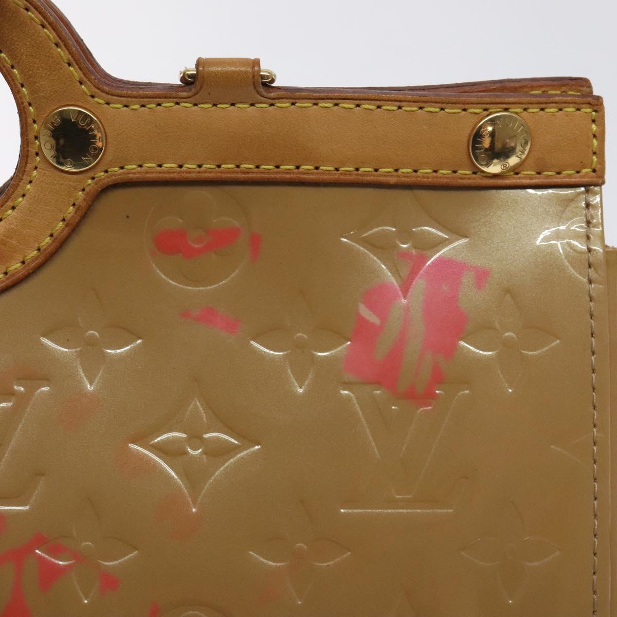 LOUIS VUITTON Monogram Vernis Roxbury Drive Hand Bag Noisette M91372 Auth 128732
