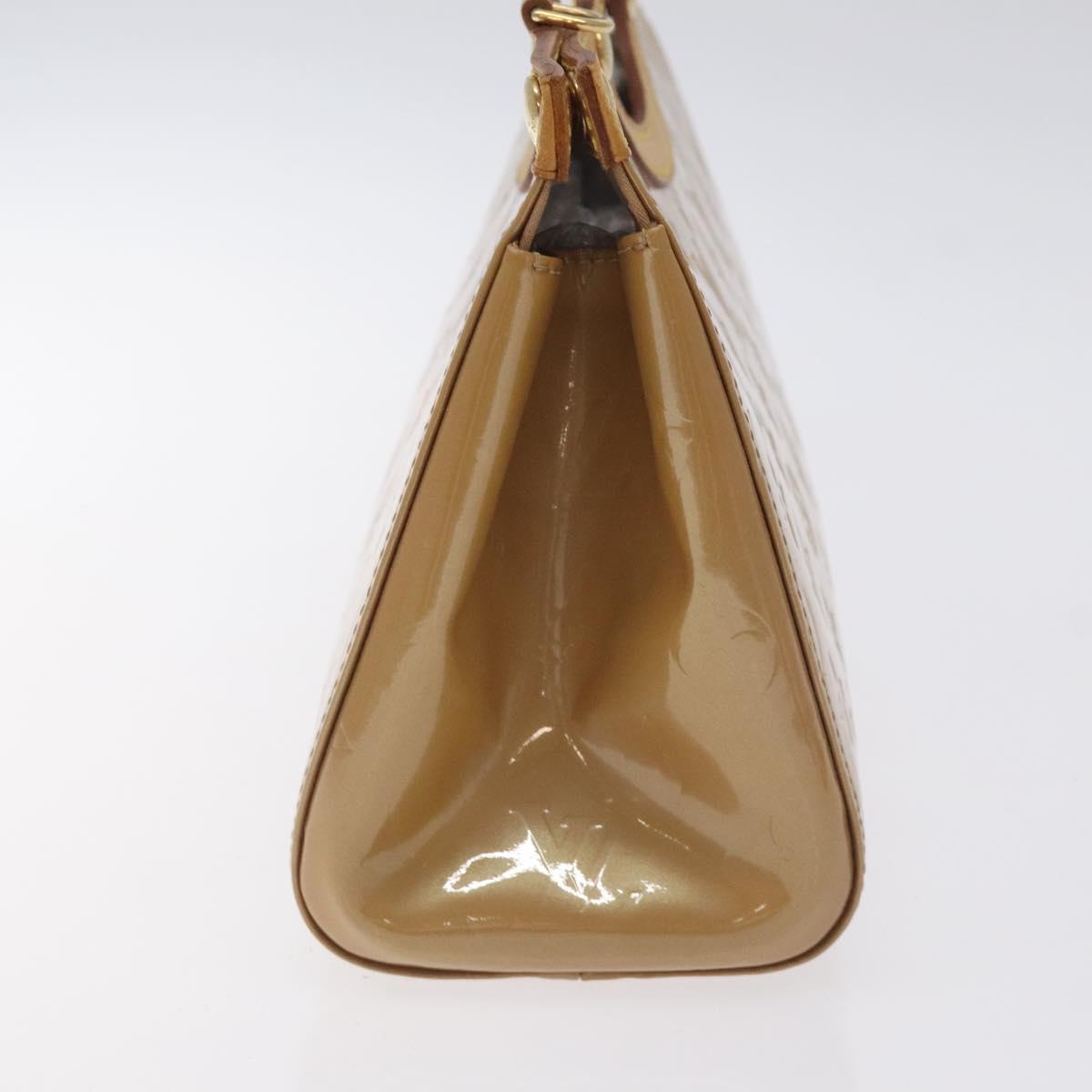 LOUIS VUITTON Monogram Vernis Roxbury Drive Hand Bag Noisette M91372 Auth 128732