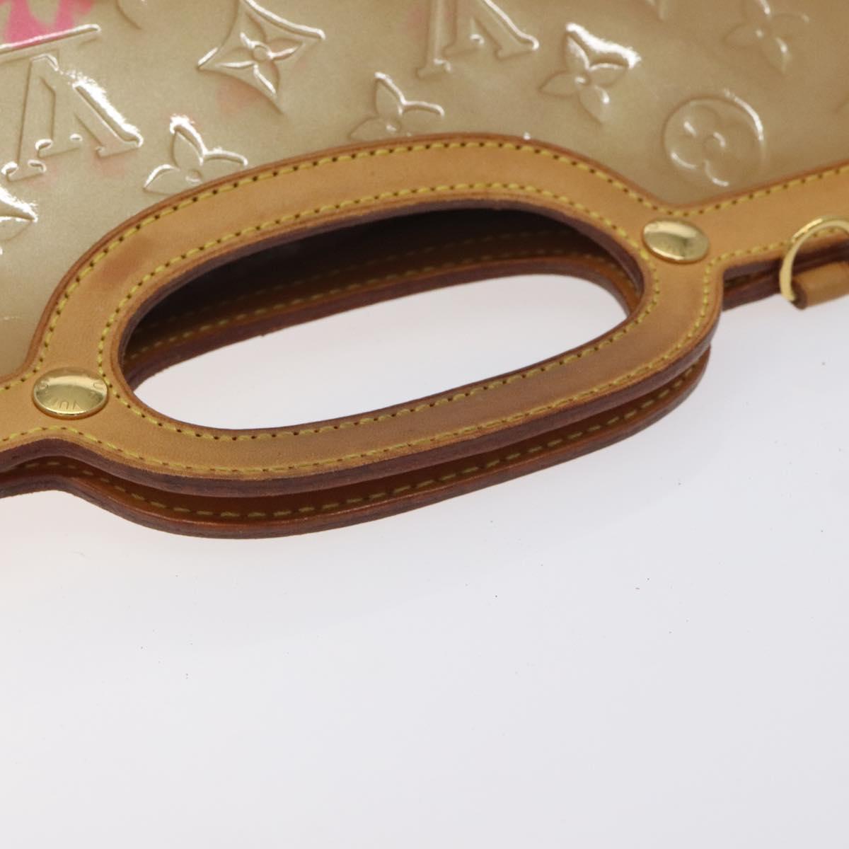 LOUIS VUITTON Monogram Vernis Roxbury Drive Hand Bag Noisette M91372 Auth 128732