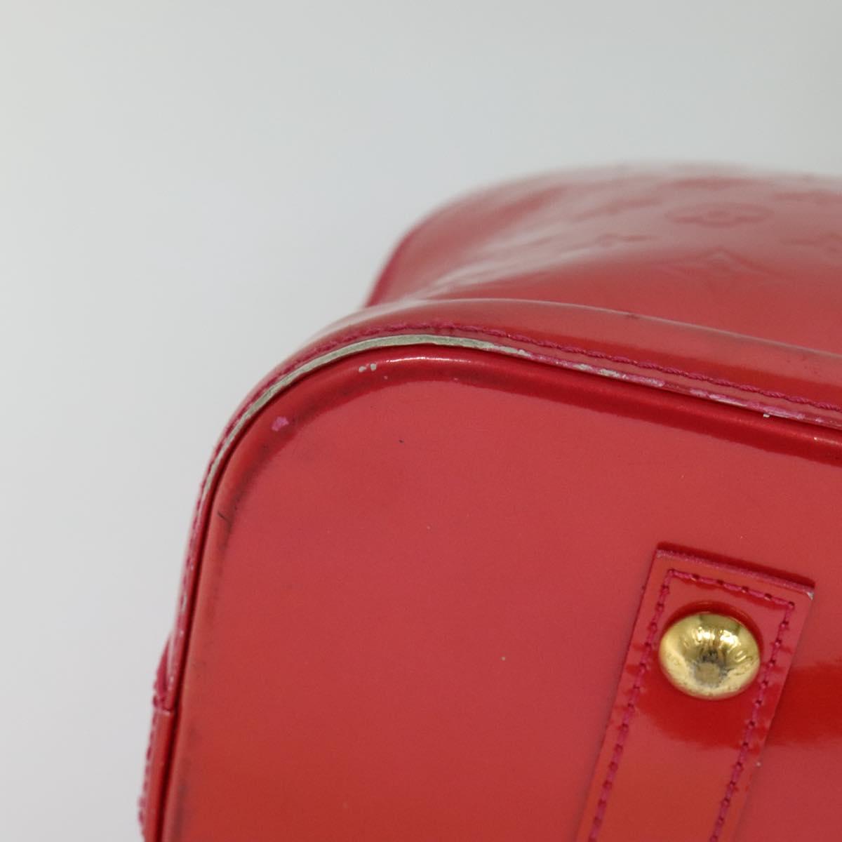 LOUIS VUITTON Monogram Vernis Alma GM Hand Bag Rose Pop M93625 LV Auth 128733