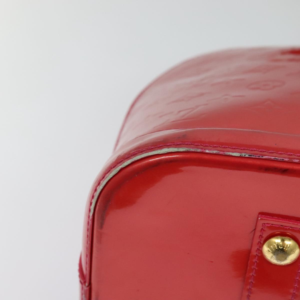 LOUIS VUITTON Monogram Vernis Alma GM Hand Bag Rose Pop M93625 LV Auth 128733