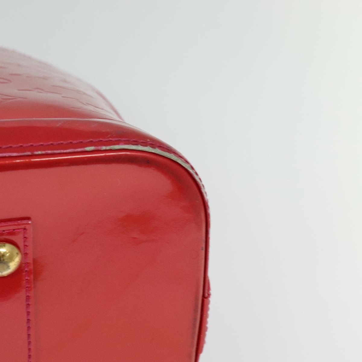 LOUIS VUITTON Monogram Vernis Alma GM Hand Bag Rose Pop M93625 LV Auth 128733